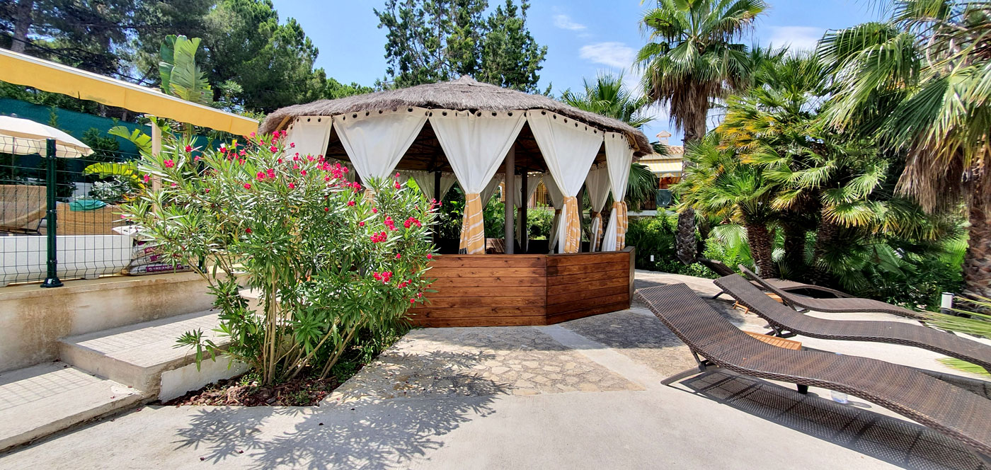 Tropical garden at La Casa Dorada